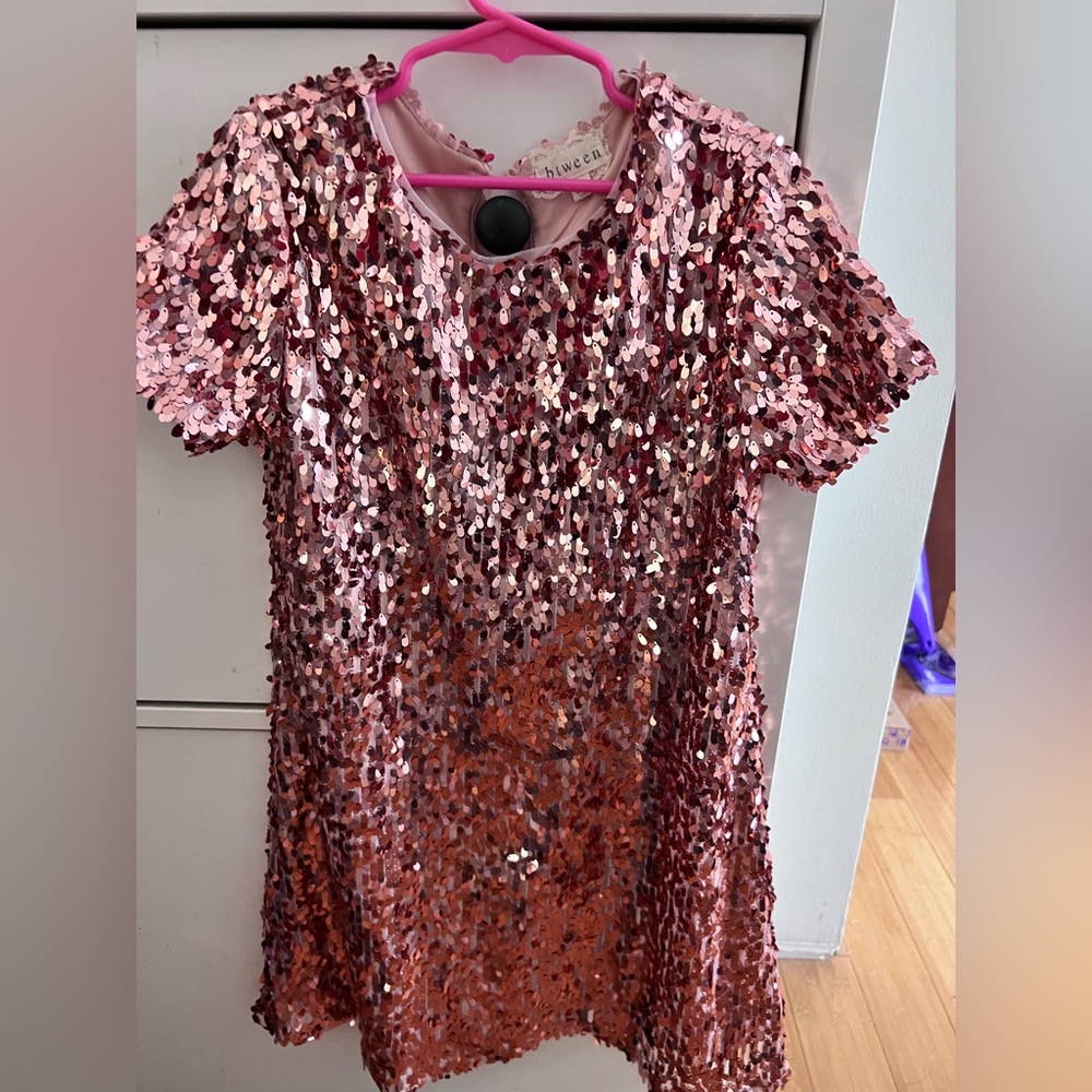 B’tween size 10 rose gold sequin dress